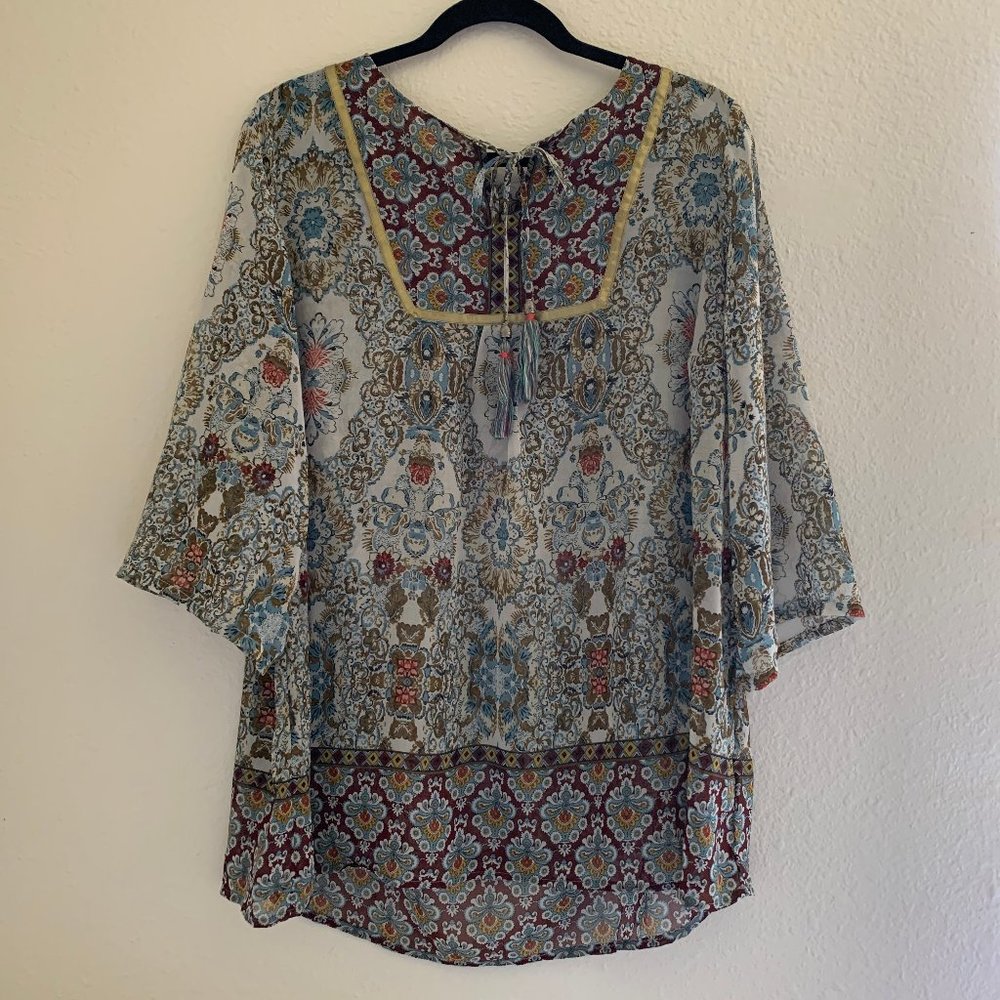 Avenue | Multi-color flower blouse